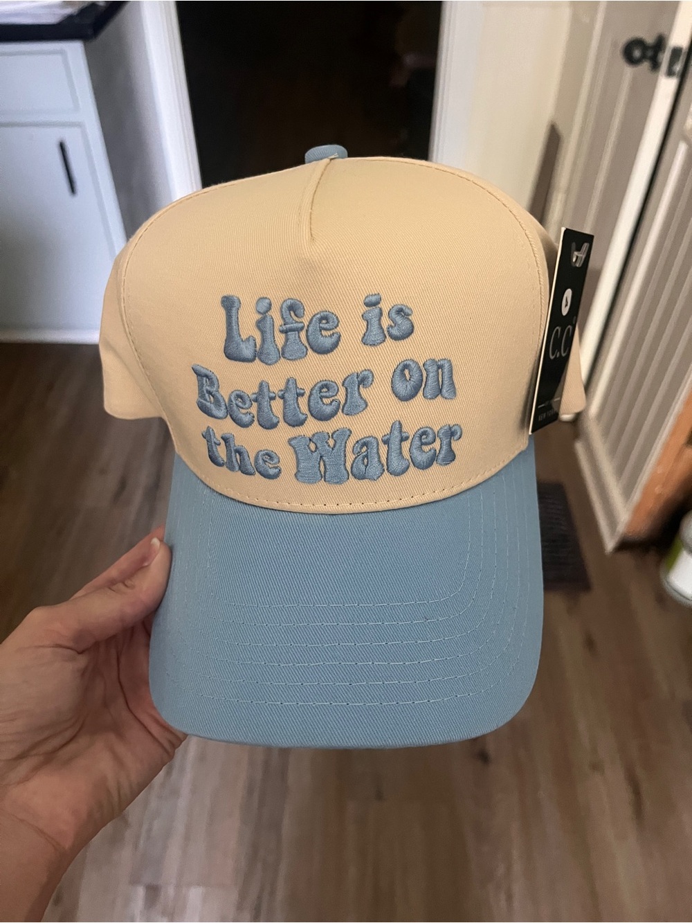 NWT C.C. Life Is Better On The Water Two-Tone hat, snap back